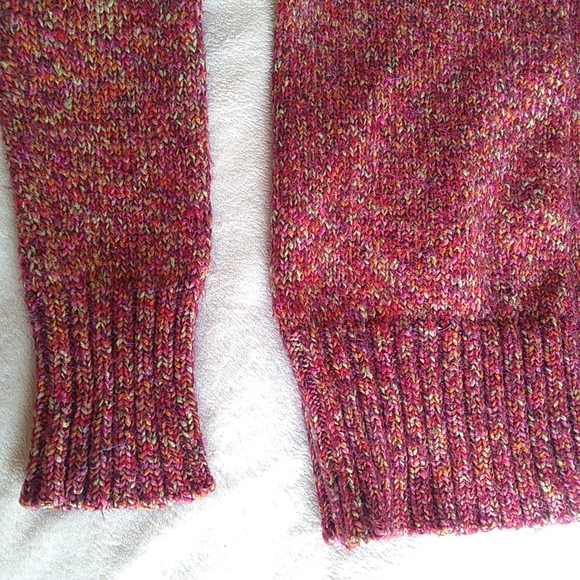 Vintage Knit Collared Cardigan with One Button Verigated Wool size S/M - Picture 9 of 11